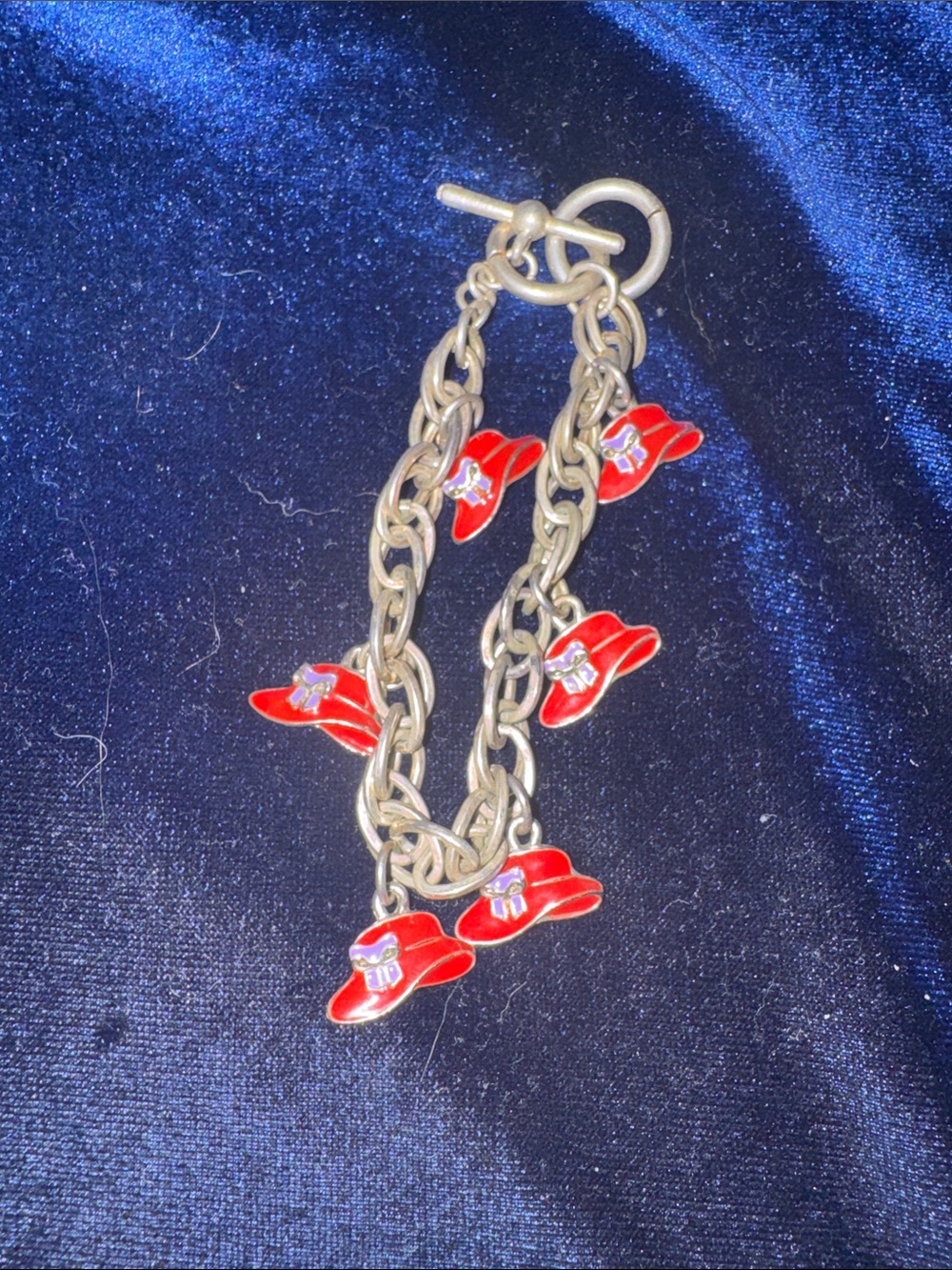 Red Hat Charm Chain Bracelet - Women Jewelry
